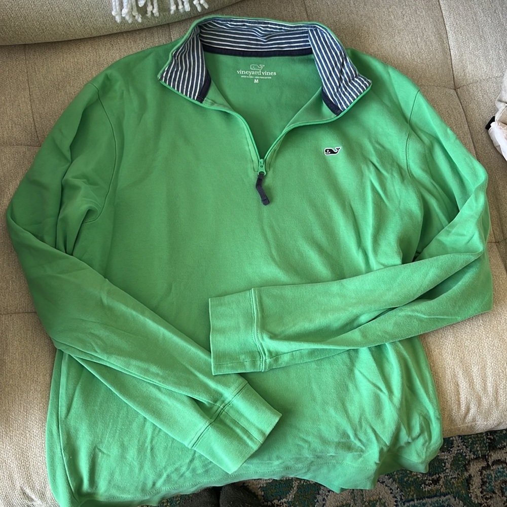 Vineyard Vines Men's Green Quarter Zip